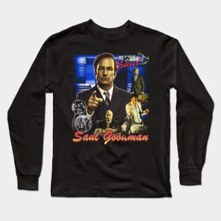 Saul goodman vintage 90s bootleg design Long Sleeve T-Shirt